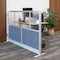 Luxor Expanse Modular Wall Room Divider System - Silver Frame - 70" x 48" Starter Wall MW-7048-FCG - alternate 2